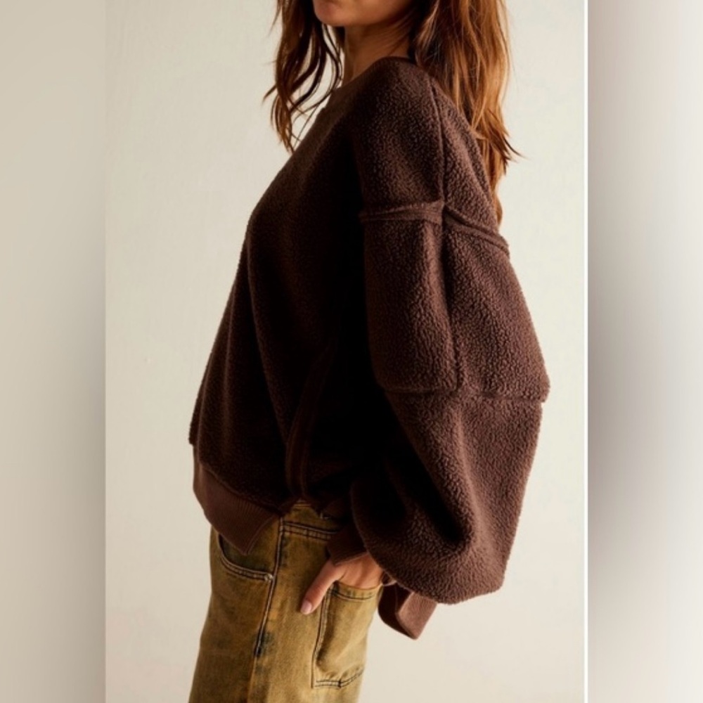 FREE PEOPLE COZY CAMDEN CREW (L) - Picture 2 of 7
